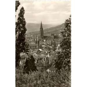  1950s Vintage Postcard Panoramic View of Freiburg Germany 