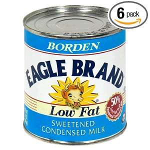 Eagle Brand Low Fat Condensed Milk, Sweetened, 14 Ounce Can (Pack of 6 