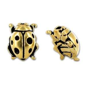  Gold Antique Ladybug Bead Arts, Crafts & Sewing