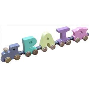  3 Letter Pastel NameTrain (5 cars total) Baby