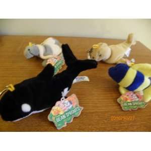 Bean Sprouts Whale, seal turtle and fish animal keychains