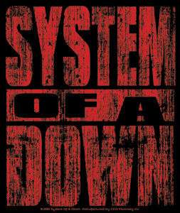 SYSTEM OF A DOWN red scratchy logo STICKER  toxicity  