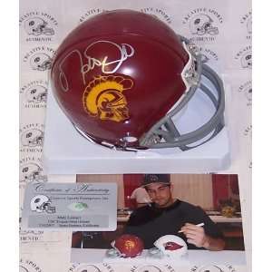 Autographed Matt Leinart Mini Helmet   Riddell USC Trojans  