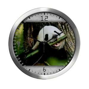  Modern Wall Clock Panda Bear Eating 