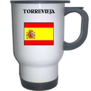  Spain (Espana)   TORREVIEJA White Stainless Steel Mug 