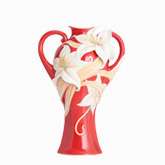 FZ02025 Poppy flower sculptured franz porcelain small vase NEW