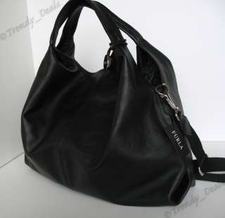 495 NWT FURLA Elisabeth Crossbody Tote Hobo Bag Handbag Black  