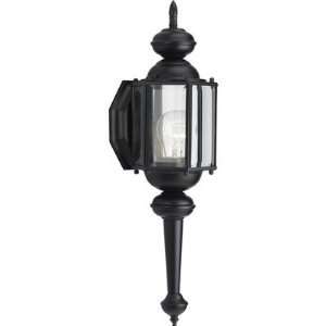   P5758 31 Wall torch with beveled glass panels. Black