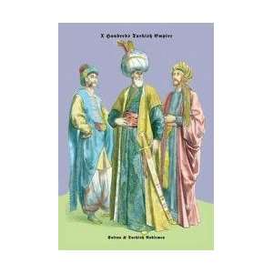 Turkish Noblemen & Sultan 11th Century 24x36 Giclee 