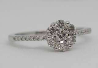 55 ct Round FULL CUT Diamond Engagement Ring 14K Gold  
