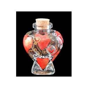     Large Heart Shaped Bottle with Cork top   6 oz.   4.5 inches tall