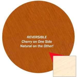  Reversible Table Top, 30 Inch Round, Cherry/Natural
