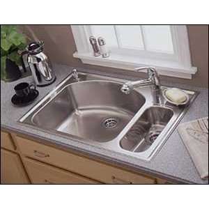    Culinaire Top Mount Dual Level Kitchen Sink
