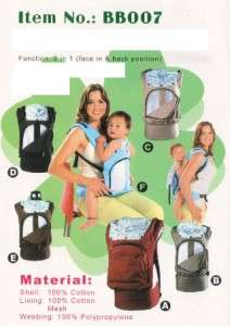 NEW MEI TAI SLING INFANT BABY CARRIER BACKPACK RED 07  