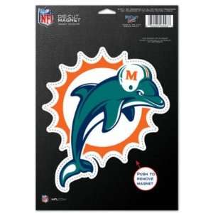  MIAMI DOLPHINS OFFICIAL LOGO 6X9 DIE CUT MAGNET Sports 