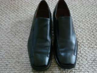 BACCO BUCCI BLACK LEATHER MENS SHOES LOAFERS SIZE 15  