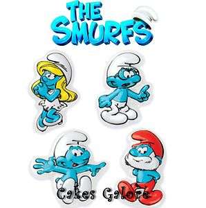   Papa Smurfette Cake Cupcake POP TOP Decoration Toppers Layons 4  