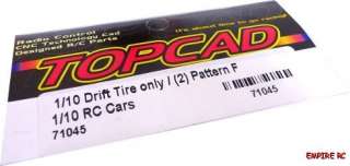 TOPCAD 71045 Drift Tire (Pattern F) (2 PCS) For Tamiya 1/10 RC CAR 