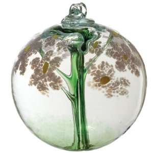 Kitras Art Glass   BLOSSOM Romance ORNAMENT   WITCH BALL   Old English 