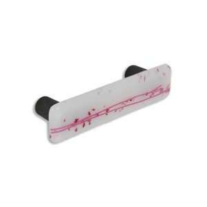335 CKP Brand Pink Confetti Art Glass Pull With Oil Rubbed Bronze 