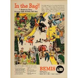 1949 Ad Bemis Brother Co. Bags Packaging Cartoon Fedor   Original 
