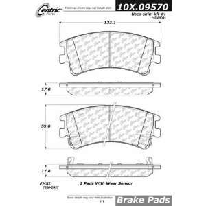  Centric Parts 100.09570 100 Series Brake Pad Automotive