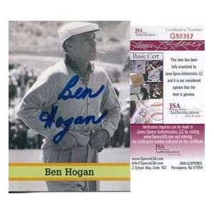 Ben Hogan Autographed Golf Card JSA   Signed Golf Cards 