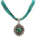 orvil jack pendant by h bahe with 3 strand turquoise
