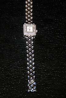CHOPARD 18K WHITE GOLD $24,000 CLASSIC DIAMOND LADIES TENNIS BRACELET 