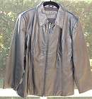 TERRY LEWIS BROWN LAMB LEATHER NOTCHED COLLAR 3 BUTTON JACKET X  LARGE 