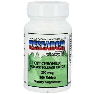   Research   GTF Chromium Glucose Tolerant Factor 200 mcg.   200 Tablets