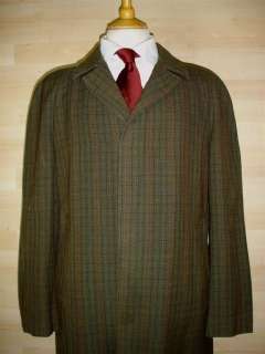 VINTAGE DRUMMONDS SUPERFINE WORSTED TWEED RAINCOAT by DUNN & CO 44 