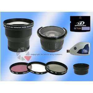  3x Telephoto & 0.42X Wide Angle Lens +3pc Filters + 1GB xD 