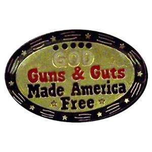  One Dozen God, Guns, and Guts Pins 