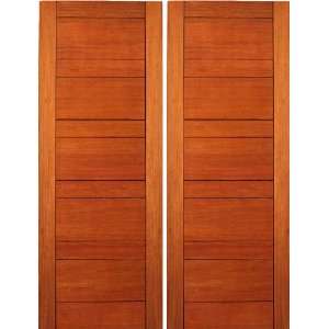   x80 (4 8x6 8) Pair of Contemporary Interior Mahogany Flush Doors