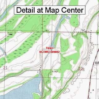 USGS Topographic Quadrangle Map   Tippo, Mississippi (Folded 