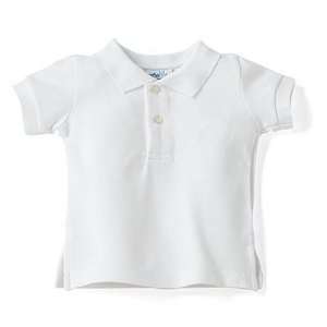  UV Protective Short Sleeve Collared Shirt   White 6 Months Baby