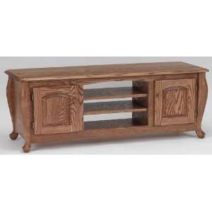   Solid Wood TV Stand Oak Queen Anne LCD Plasma TV Stand