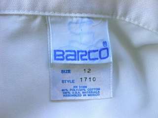 vintage 1980 s nurse s white uniform dress from barco 80 % polyester 