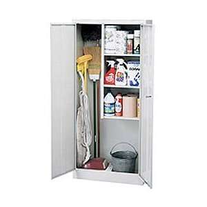  Janitorial Storage Cabinet 30x15x66   Gray Office 