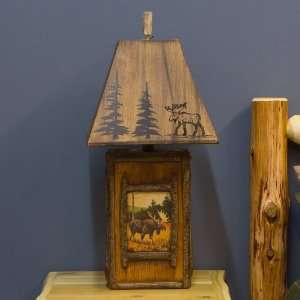  Twig Pot with Moose Lamp