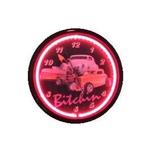   Hotrods Neon 20 Wall Clock Car Made In USA New 