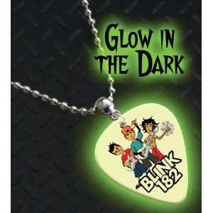  Blink 182 Glow In The Dark Premium Guitar Pick Necklace 