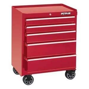   Wca 265rd L 5 Drawer Cabinet W/ Drawer Liners   Red