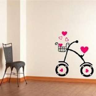 Love cycling Wall Art Decor Mural Sticker KIDS  