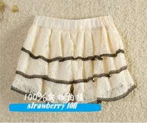 WOMEN lace tiered skirts shorts /under safty pants OL