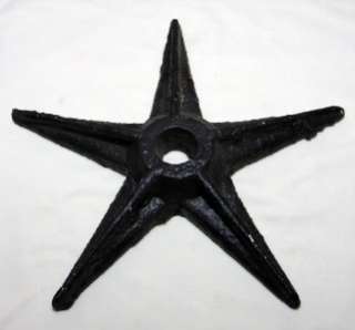 LARGE Antique Architectural Cast Iron Star Rustic Hardware Salvage 13 