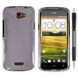  Grey Smoke Clear Design Protector Hard Cover Case for HTC 