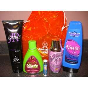  5 Lot Variet of Hot Lotions Gift Bag Pillow Beauty