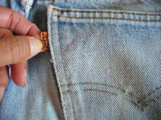 LEVIS Denim Jeans Vintage 70s Cutoff Shorts Orange Tab Daisy Dukes 